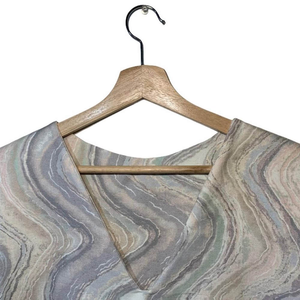Womens Pastel Wavy Side Tie Vest - Picture 4 of 6